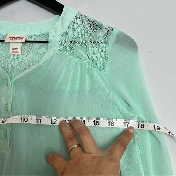 Mossimo Supply Co. XS Teal Belted Peasant Tunic NWT - Picture 10 of 13